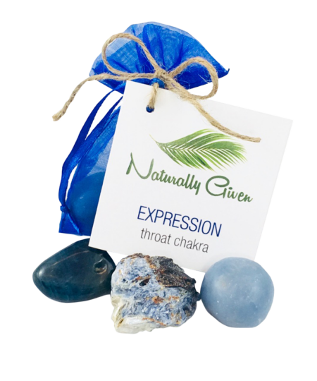 Expression, Throat Chakra Crystal Pouch