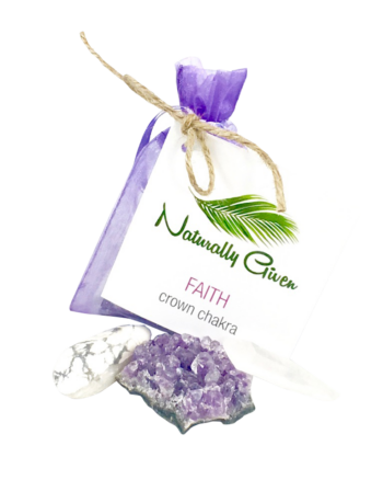 Faith, Crown Chakra Crystal Pouch