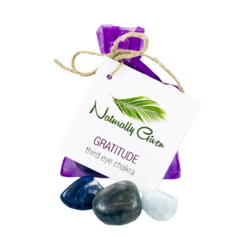 Gratitude, Third Eye Chakra Crystal Pouch