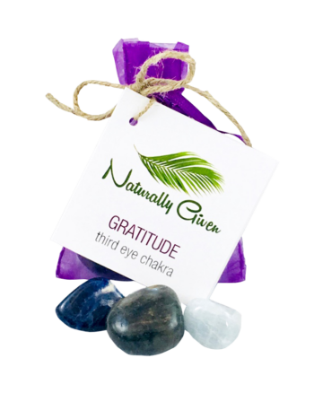 Gratitude, Third Eye Chakra Crystal Pouch